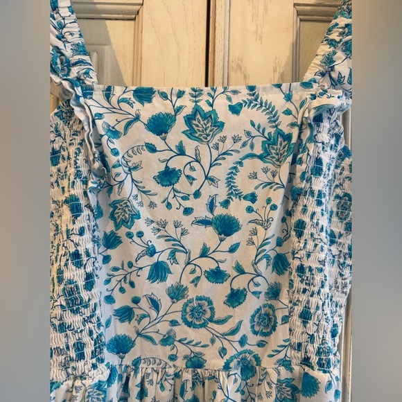 Draper James Blue and White Floral Midi Dress, Small - Picture 10 of 16